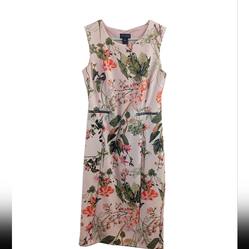Pink Floral Enfocus Studios Bodycon Dress size 6